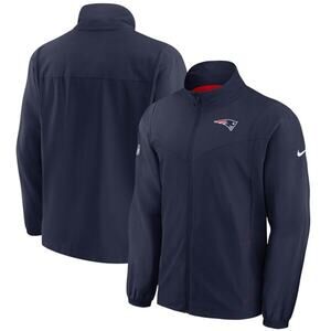 Nike NFL New‎ England Patriots Therma-FIT Gray Full-Zip Jacket - Size M